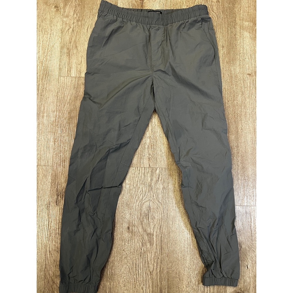 Banana Republic Slim Fit Jogger Pants Gray Elastic Waist Drawstring Womens 30x26